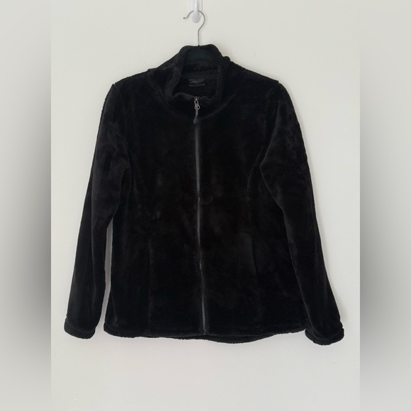 32 Degrees Heat Womens Jacket Plush Velvet Full Zip Brown Black Comfy - Picture 8 of 14